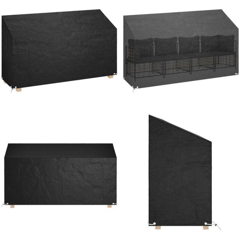 Housse de banc de jardin 12 œillets 210x70x70/88cm polyéthylène - Housses De Meubles D'extérieur - Housse De Banc De Jardin - Protection Mobilier