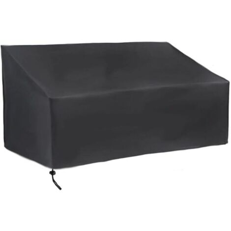 Housse de banc de jardin 2/3/4 places, imperméable, coupe-vent, anti-UV, très résistante, pour banc de jardin, terrasse, causeuse (134 x 66 x 89 cm)-Crezuo
