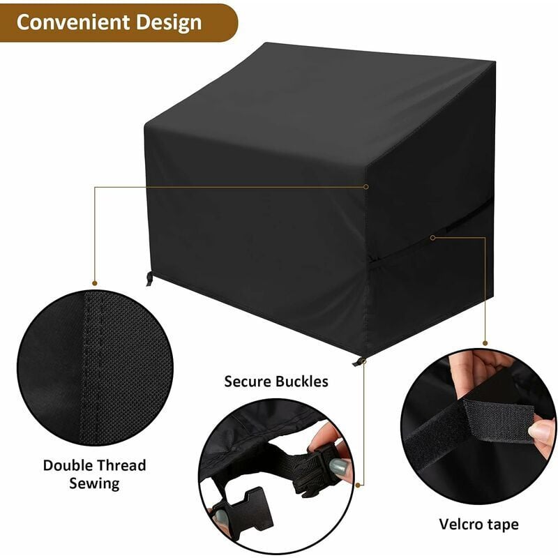 Simplicity - Housse de Banc de Jardin, 2 Places et Housse de Banc de Jardin Extérieur, Housse de Protection pour Mobilier de Jardin, Housse en Tissu