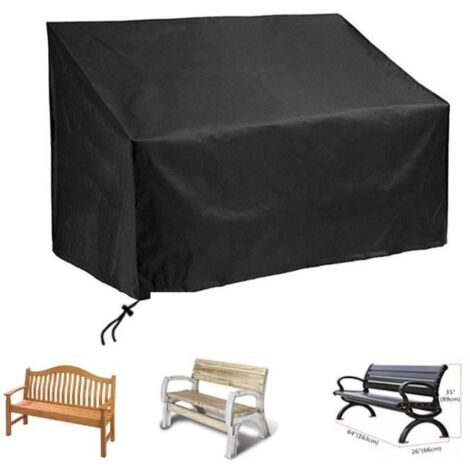 Housse de banc de jardin - Anti-UV - Résistante à la déchirure - Noir
