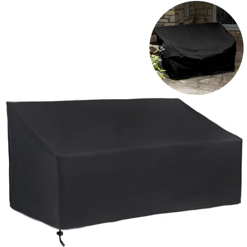 Housse de Banc de Jardin Extérieur, Housse de Protection pour Canapé 4Places Imperméable, Coupe-Vent, Anti-UV 210D Oxford Housse de Siège de Banc de