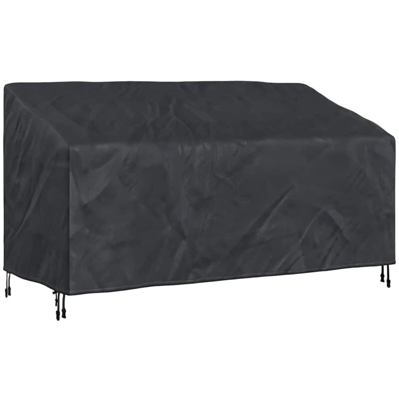 Housse de banc de jardin Noir 175 x 85 x 65 / 94 cm Tissu 420D CFW60026