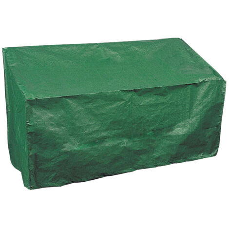 Housse de banc pour banc d'exte'rieur en polyester vert 160x80x75 cm lavable et re'sistant aux intempe'ries