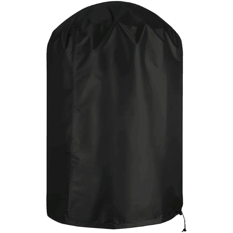 Housse de barbecue en forme de dôme, imperméable, résistante aux déchirures, tissu Oxford 420D, anti-UV, avec bande latérale coupe-vent, noire, Φ58 x