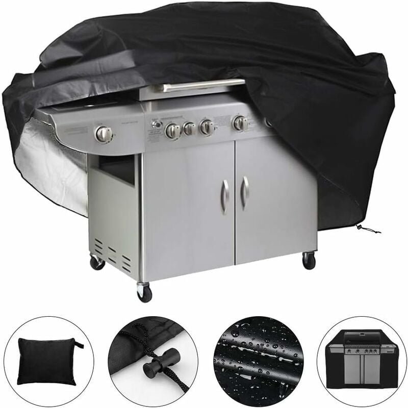 Start - Housse de barbecue et plancha Bâche de protection étanche pour barbecue 145 x 61 x 117cm (Noir)