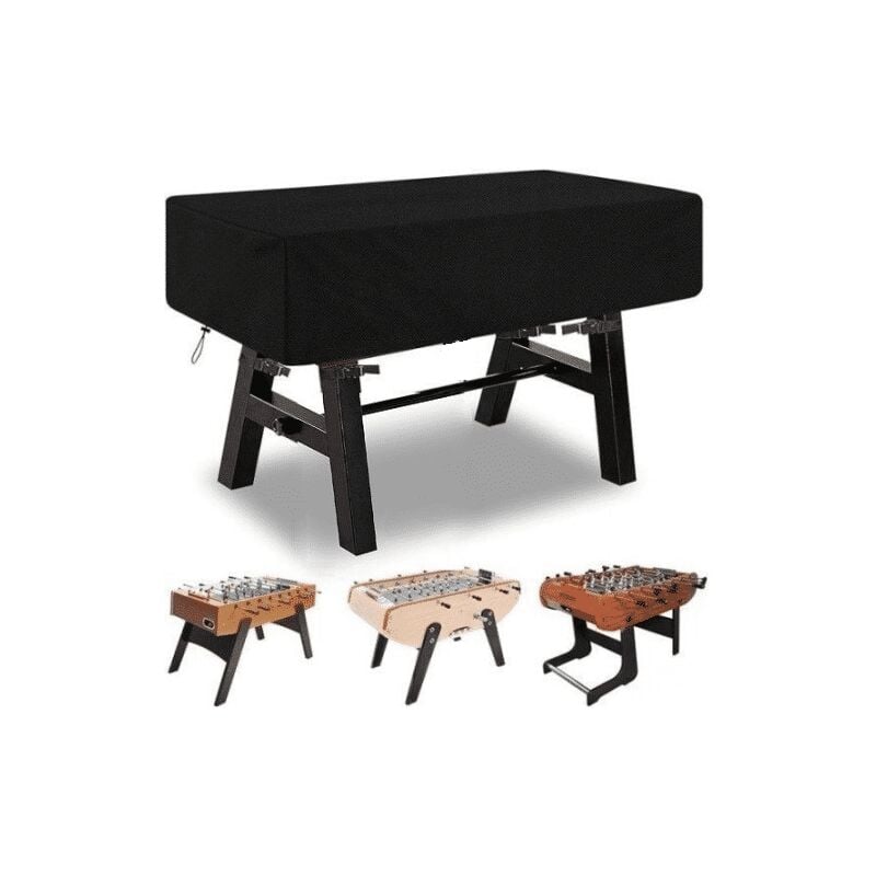 L&h-cfcahl - Housse de table de baby-foot, Housse de Table de Football 160x115x50cm Noir Couverture de Table de Baby-Foot est en tissu Oxford 420D