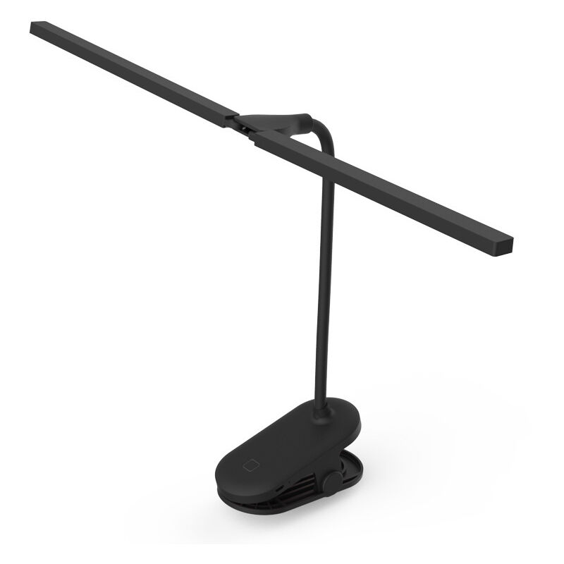 Lampe de bureau à pince LED à double tête pour étudiants, lampe de lecture USB respectueuse des yeux avec batterie rechargeable