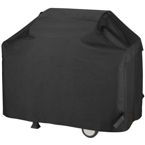 Housse de barbecue - Noir - Tissu Oxford 210D - Imperméable - Anti-UV - Coupe-vent