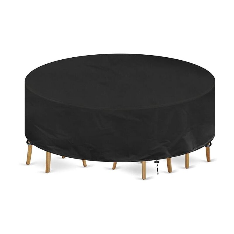 Housse de barbecue noire 170x60x117CM Housse pour mobilier de jardin