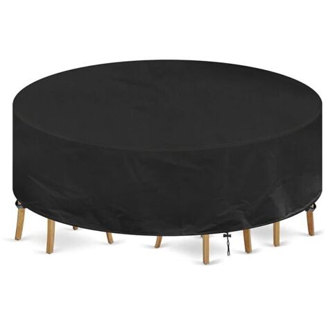 Housse de barbecue noire 170x60x117CM Housse pour mobilier de jardin