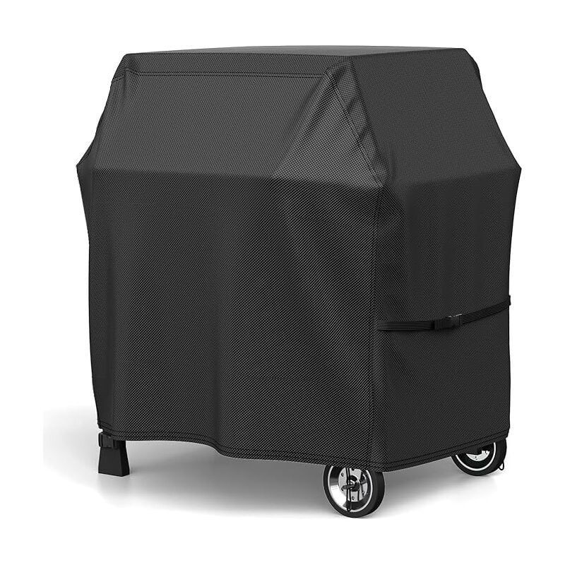 Housse de barbecue résistante aux intempéries (105 x 50 x 103 cm) Tissu Oxford 600D avec boucle réglable, cordon de serrage, coupe-vent, housse de
