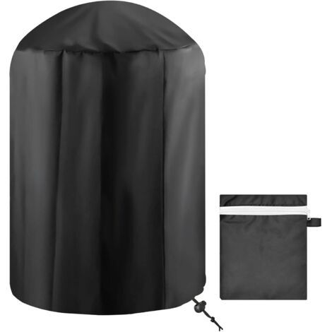 Housse de barbecue ronde en toile Oxford résistante aux intempéries, indéchirable et anti-poussière, idéale pour les pique-niques en extérieur. Dimensions : 71 x 79 cm (noir).