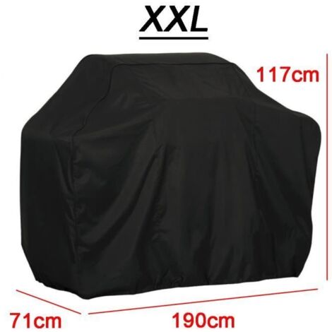 Housse de Barbecue Weber - Taille XXL (190x117x71cm) - Imperméable et Résistante - Noir