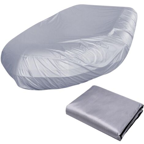 Housse de Bateau Gonflable 210D résistante aux UV Housse de Bateau de dériveur Gonflable étui de Protection antipoussière Kayak Oxford Tissu Housse étanche(Argent,2309446cm)