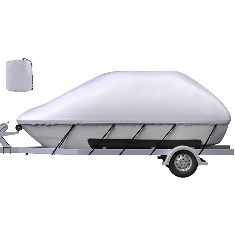 Housse de bateau imperméable et remorquable Mophorn 17'-19', convient aux coques en v, largeur de faisceau jusqu'à 102', polyester 600D de qualité