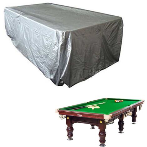 Housse de billard argentée, 2,13 m (7 pieds), protection intégrale