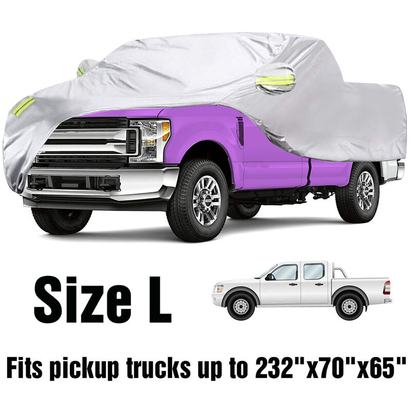 Housse De Camion, Housse De Voiture Toutes Saisons Pour Camionnette, Contre La Poussiere, Les Debris, Protection Uv Coupe-Vent 170T De Remplacement