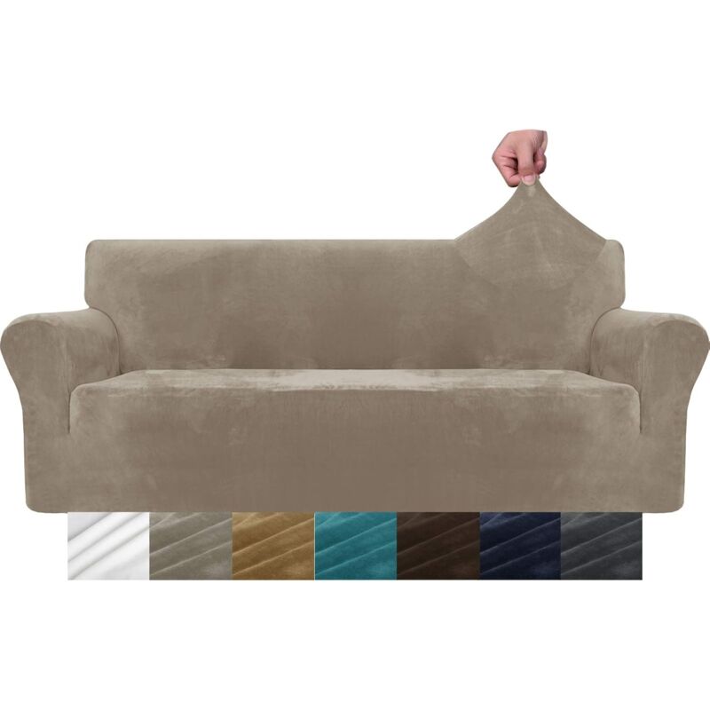 Serbia - Housse de canapé en velours épaissi 3 places Housse de canapé super extensible pour chiens et chats Animaux domestiques 1 pièce Housse de