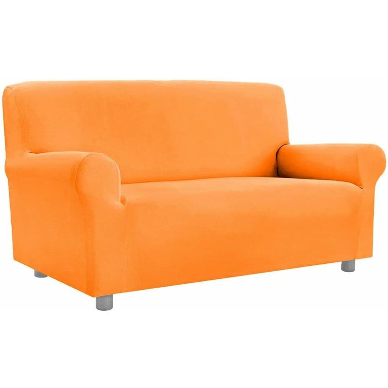 Emmevi Mv S.p.a. - Housse de Canapé Extensible Universelle Avec Armchair Accoudoirs Save Sofa Orange - 1 Place