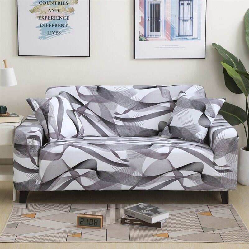 Housse de Canapé 2 Place 145-185cm Couverture Canapé avec Accoudoirs Moderne Couvre Canapé Elastique Universelle Revêtement de Canapé Housse de
