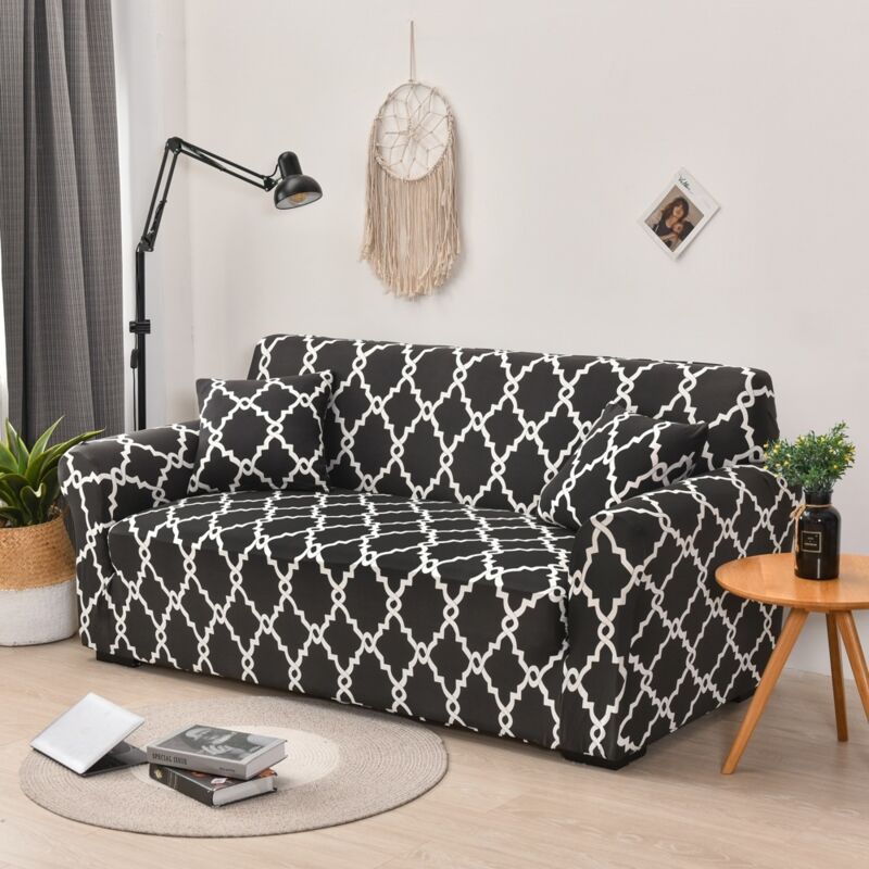 Housse de Canapé 2 Place 150 185cm Couverture Canapé avec Accoudoirs Moderne Couvre Canapé Elastique Universelle Revêtement de Canapé Housse de