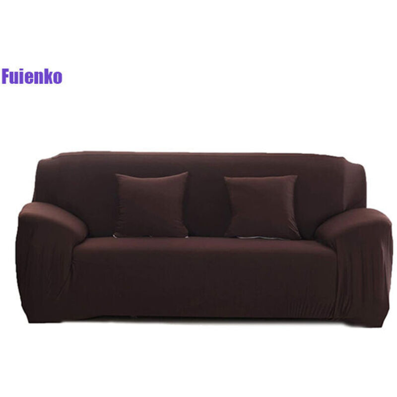 Housse de Canapé ,3 Places Extensible Avec Accoudoir 190-230 cm Marron café