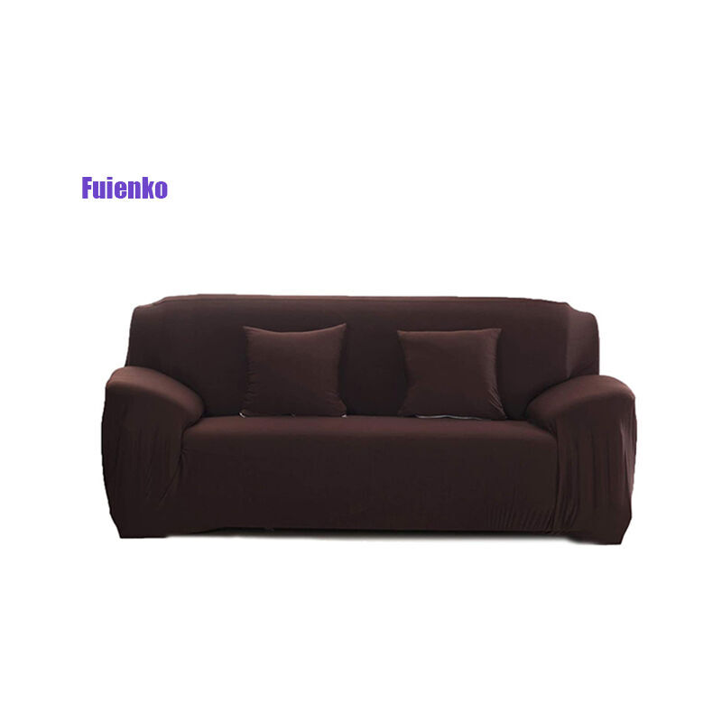 Housse de Canapé ,3 Places Extensible Avec Accoudoir 190-230 cm Marron café