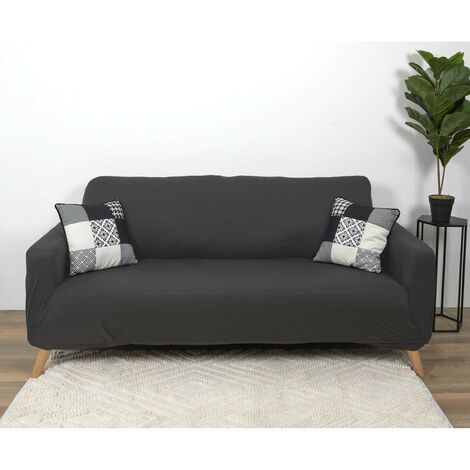 Housse de canapé 3 places extensible gris