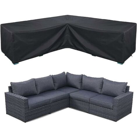 Housse De Canapé D'angle - Oxford 600D Imperméable UV Résistant - Pour Meubles De Jardin Extérieur - 1 Pièce