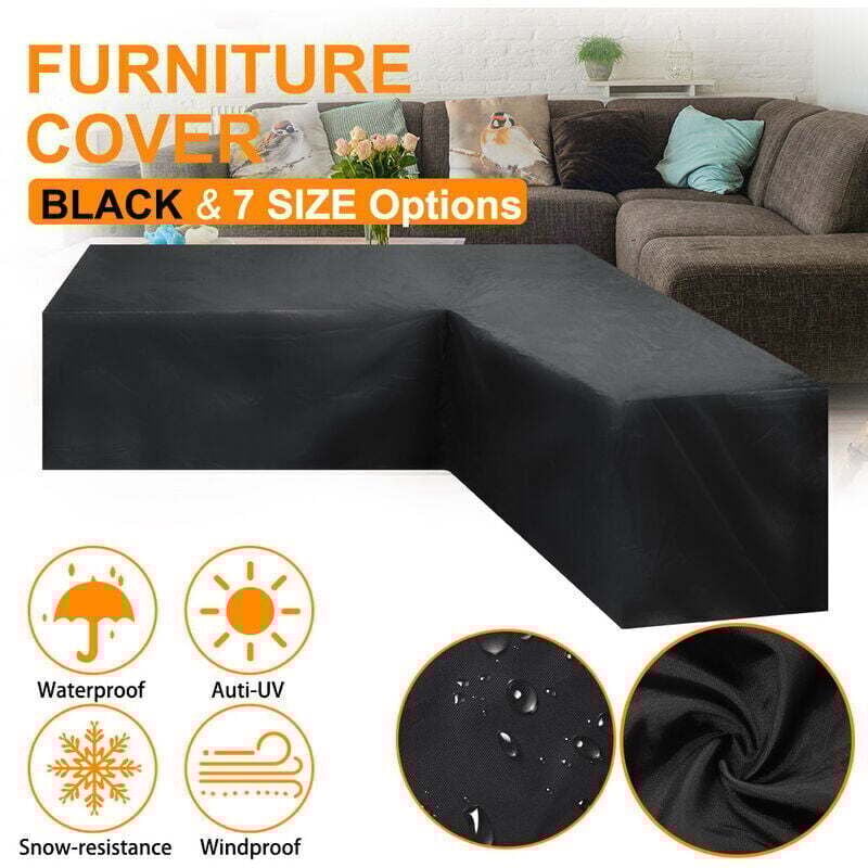 Housse de canapé de jardin imperméable, résistante aux uv, résistante au gel et à la décoloration 21521587cm