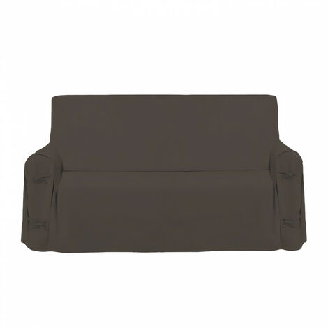 Housse de canapé en coton PANAMA taupe