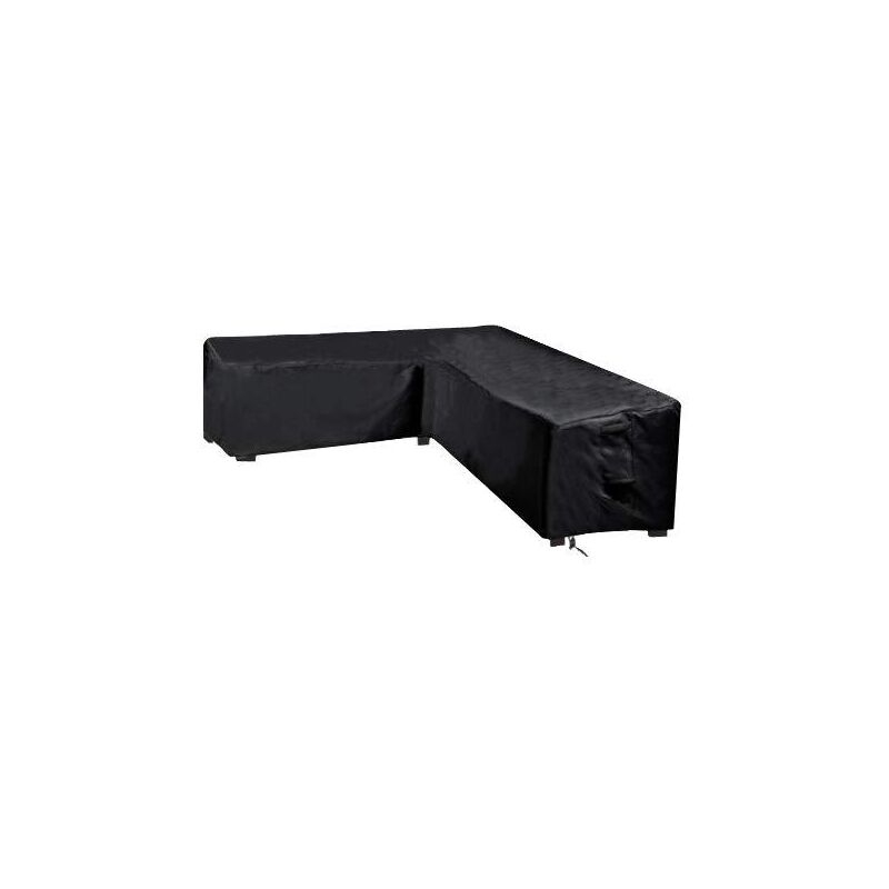 Housse de canapé en l, housse de protection pour meubles d'angle en rotin, imperméable, résistante aux uv, pour salle à manger, 286 x 286 x 82 cm