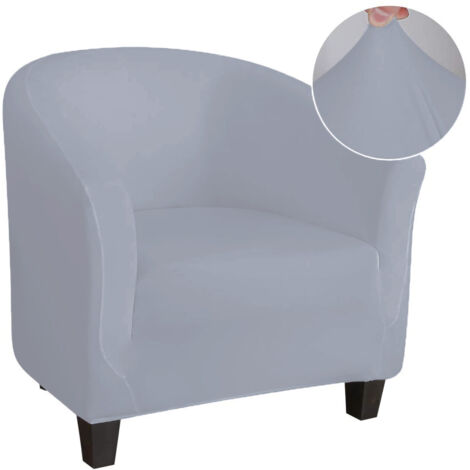 Housse de canapé en soie de lait, housse extensible entièrement enveloppante pour canapé d'appoint (gris clair)