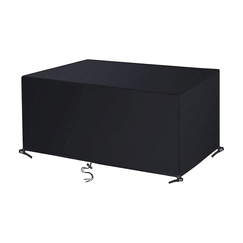 Housse Salon de Jardin 170x115x71cm Noir 420D Oxford Housse Table de Jardin Rectangulaire Protection Bache Table de Jardin Mobilier Extérieur