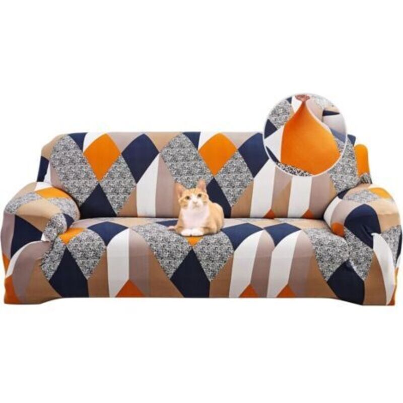 Jalleria - Housse de Canapé Extensible 3 Place Couverture Canapé avec Accoudoirs Moderne Couvre Canapé Elastique Universelle Revêtement de Canapé