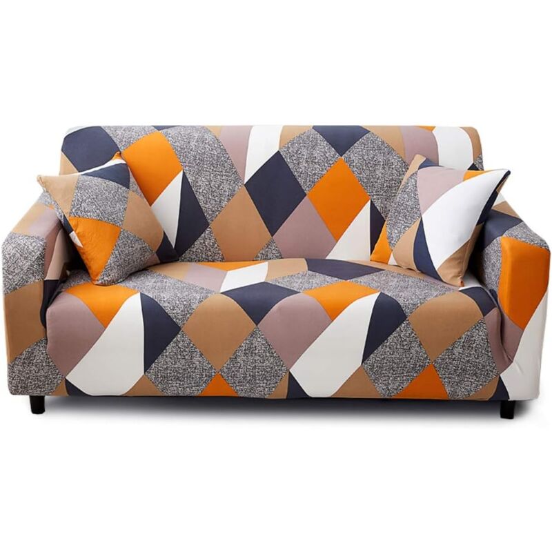 Housse de Canapé Extensible 3 Places,Revêtement de Canapé Couverture de Canapé avec Accoudoirs (C,3 Places)