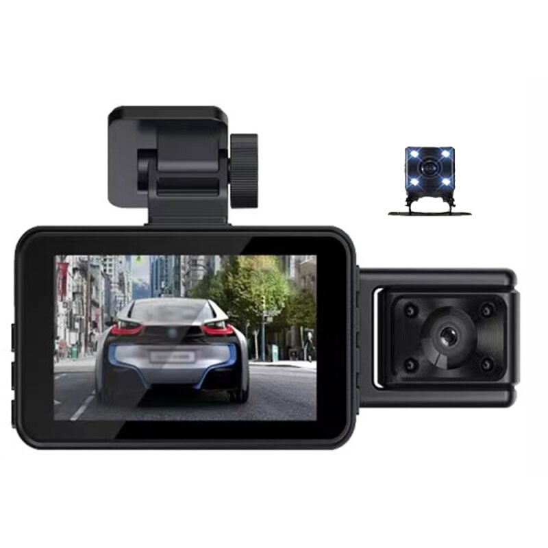 LIFCAUSAL Caméra Embarquée Triple 3K avec Surveillance Stationnement Rétroviseur Numérique HD 170° WiFi Enregistreur Sécurité Automobile Connecté