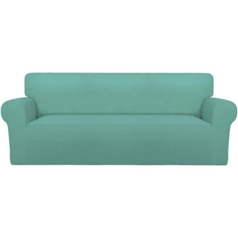 Housse de canapé/fauteuil ultra extensible – Housse de canapé/fauteuil douce et antidérapante en spandex, lavable, avec mousse antidérapante et fond élastique, idéale pour les enfants et les animaux d