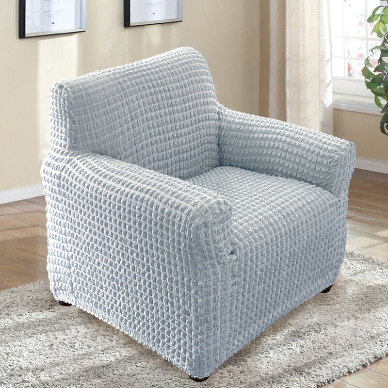 Facilitys - Housse de canapé & Housse de fauteuil extensible - 1 place - Gris