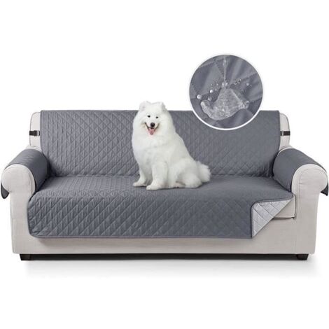 Housse de canapé Housses de Protection de canapé imperméables pour Fauteuil (Gris, 3 Places)