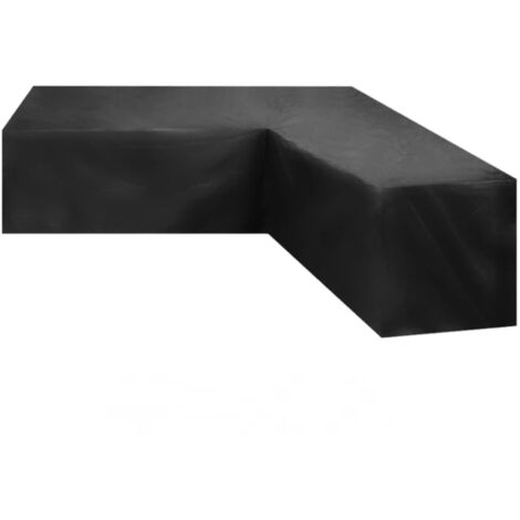 Housse de canapé imperméable, housse de mobilier d'extérieur, housse de canapé en L (270 x 270 x 90 cm)