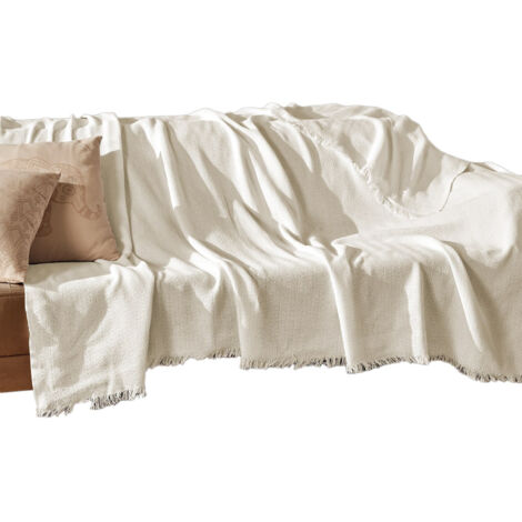 Housse de canapé, jeté de canapé Cover 170 Cmx205 Cm 100% RECYCLED Ecru