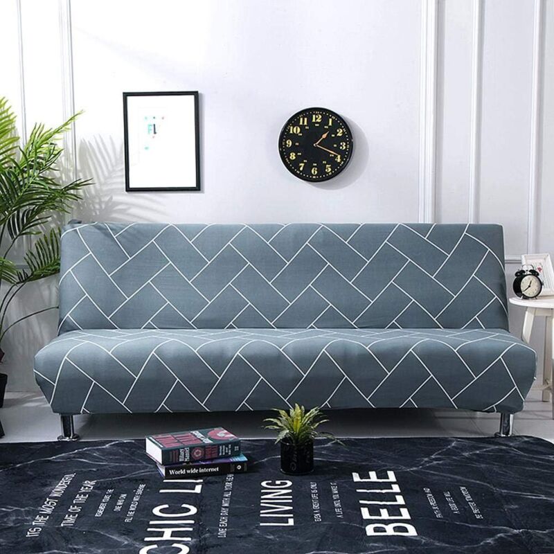 Langray – Housse de canapé-lit extensible élastique – Protection complète pour canapés sans accoudoirs 160-190 cm – Tissu 95% polyester, 5%
