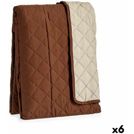 Housse de canapé matelassée brun beige 290 x 200 x 0,5 cm (6 unités)