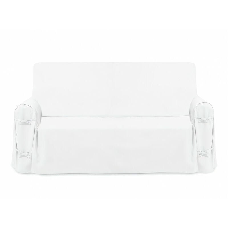 Soleil D Ocre - Housse de canapé en coton panama blanc