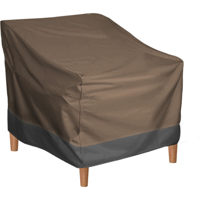 Housse de canapé pare-soleil de jardin extérieur imperméable en tissu Oxford café et noir assorti 808591,5 cm, 1 pièce