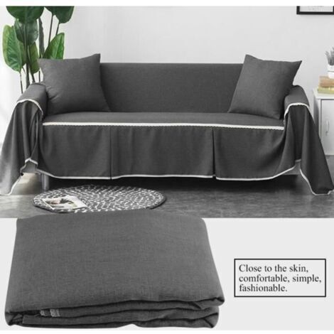 Housse De Canapé pour sofa de siège à 4 places de Protecteur De Couverture De Canapé De Coussin Confortable 215350cm 16