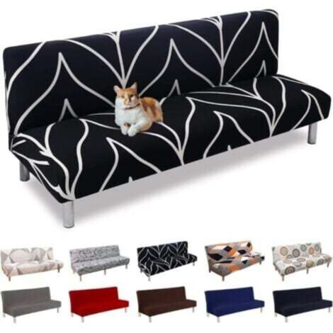 Housse de Canapé sans Accoudoir 3 Places Housse de Canapé Clic Clac Extensible Universel Lavable Couverture de Canapé pour Canapé
