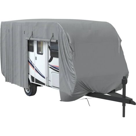 Housse de caravane gris 670x250x220 cm tissu non tissé CFW522655