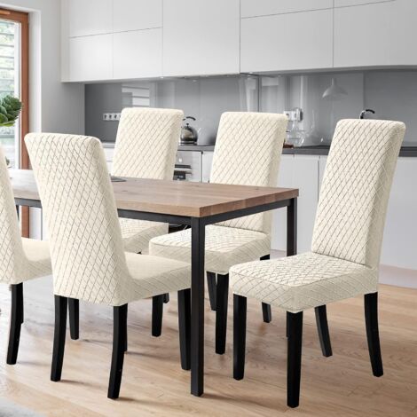 housse De Chaise 4 Pices Housses De Chaise De Salle  Manger Extensible Couverture De Chaise Universel Lavable Amovible Slipcover Pour Salle  Mange